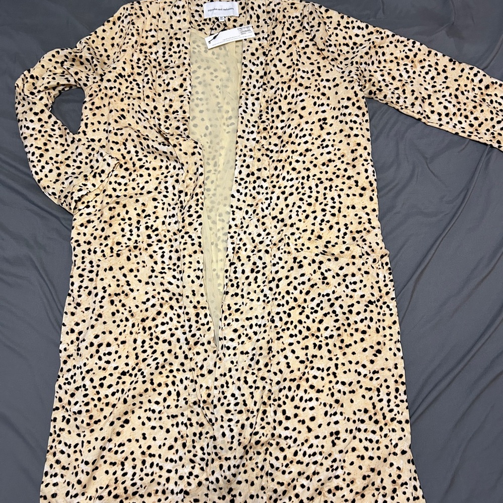 Cupcakes & Cashmere Leopard Print Cardigan